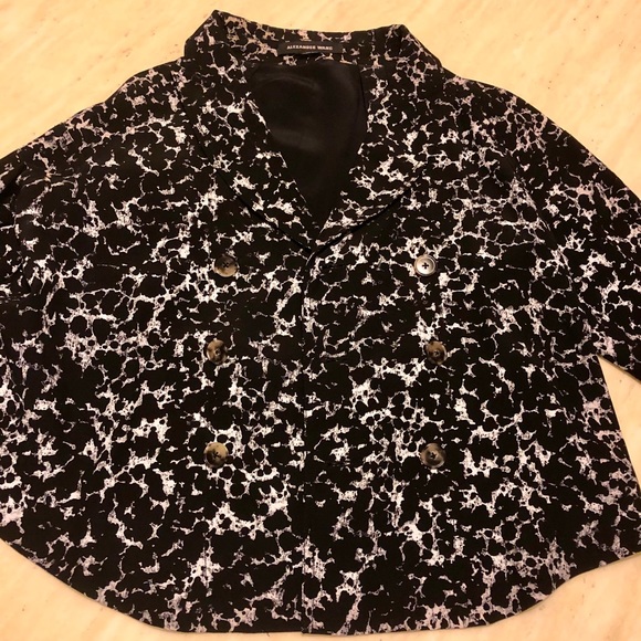 Auth Alexander Wang Printed Button-Up Silk Blazer US 4 - Picture 3 of 9